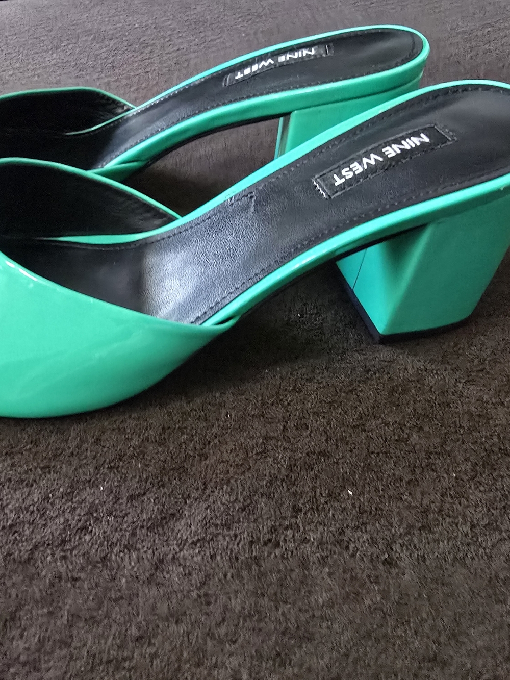 Nine West Teal Block Heel Mule